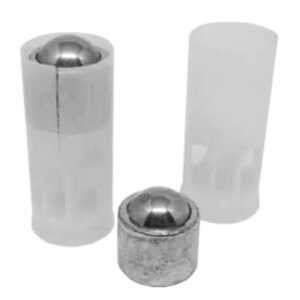 Balotes com esferas de aço e buchas de recarga para cartucho plástico calibre 28