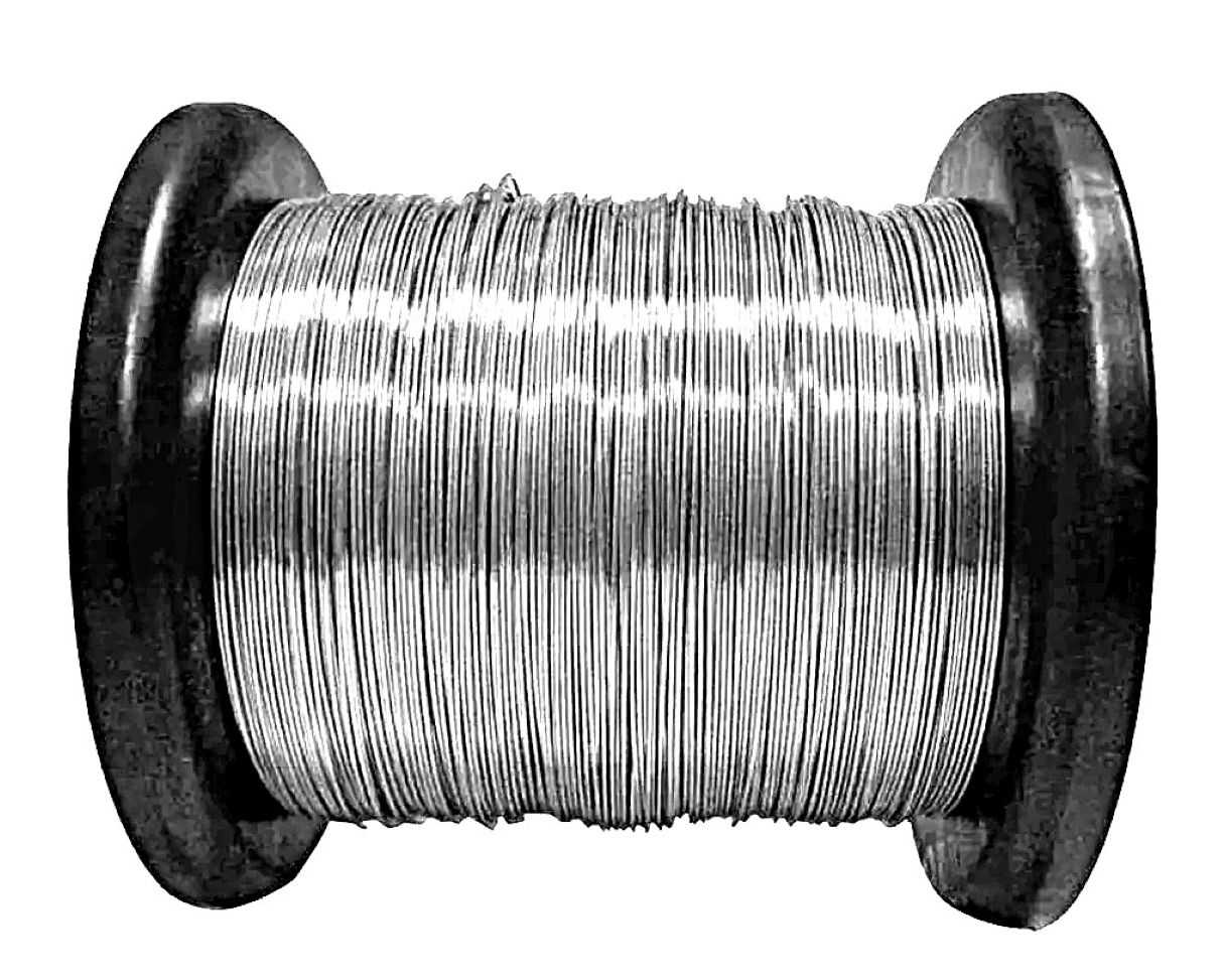 Fio de Aço Inox 304L Polido Brilhante, diâmetro 0,20mm, 1800 metros maleável, para Artesanato e Bijuteria, 450g - Imagem 2