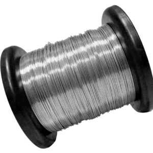 Fio de Aço Inox AISI 302 Rígido Brilhante, 0,60mm Diâmetro, 450 Metros, 1kg, para Pesca, Artesanato e Bijuterias