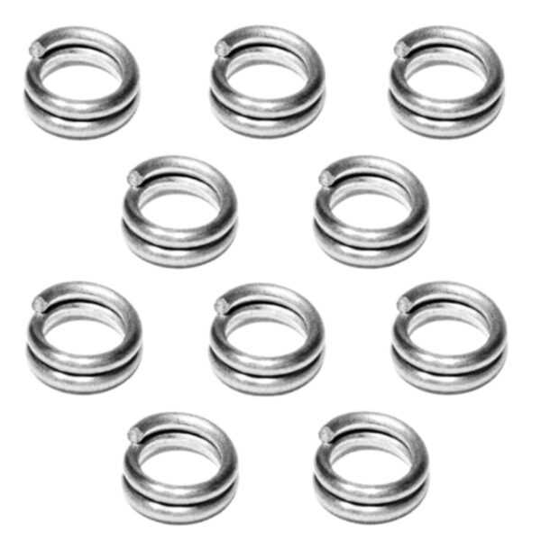 Argola Split Ring 4 em aço inox para isca artificial 7,50 mm x 1,20 mm - 100 pç - Image 3