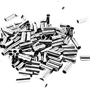 100 Conexões/anilhas/luvas número 00 cobre niquelado para cabo de aço