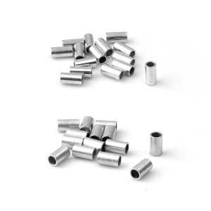 1.000 Conexões/anilhas/luvas de alumínio polido no comprimento 4 mm