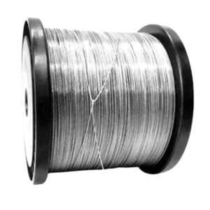 Cabo de aço flexível e encapado 140 libras - bobina 500 mt