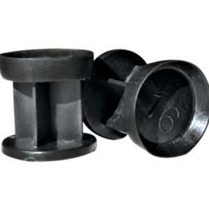 100 Buchas plásticas pretas recarga cartucho metal calibre 16