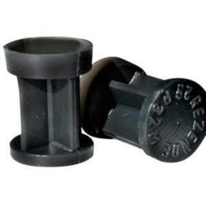 100 Buchas plásticas pretas recarga cartucho metal calibre 32