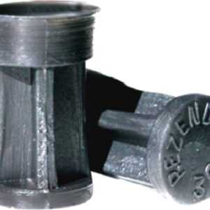 100 Buchas plásticas pretas recarga cartucho metal calibre 36