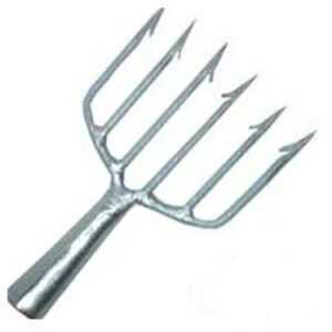 Fisga/garfo/arpão para pesca superfície e mergulho 6 dentes número 5