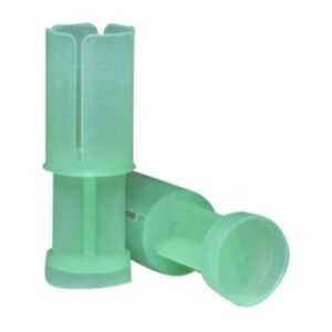 100 Buchas plásticas verdes 09g recarga cartucho plástico cônico cal 36